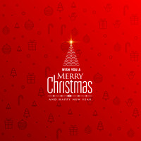 elegant red christmas background with creative tree design